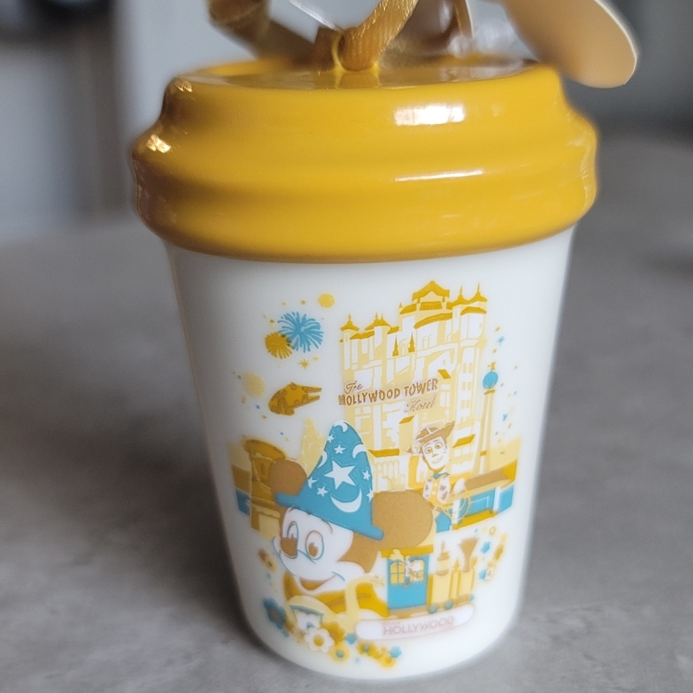 NWT Disney Parks 50th Vault Hollywood Studios Mickey Starbucks Tumbler Ornament